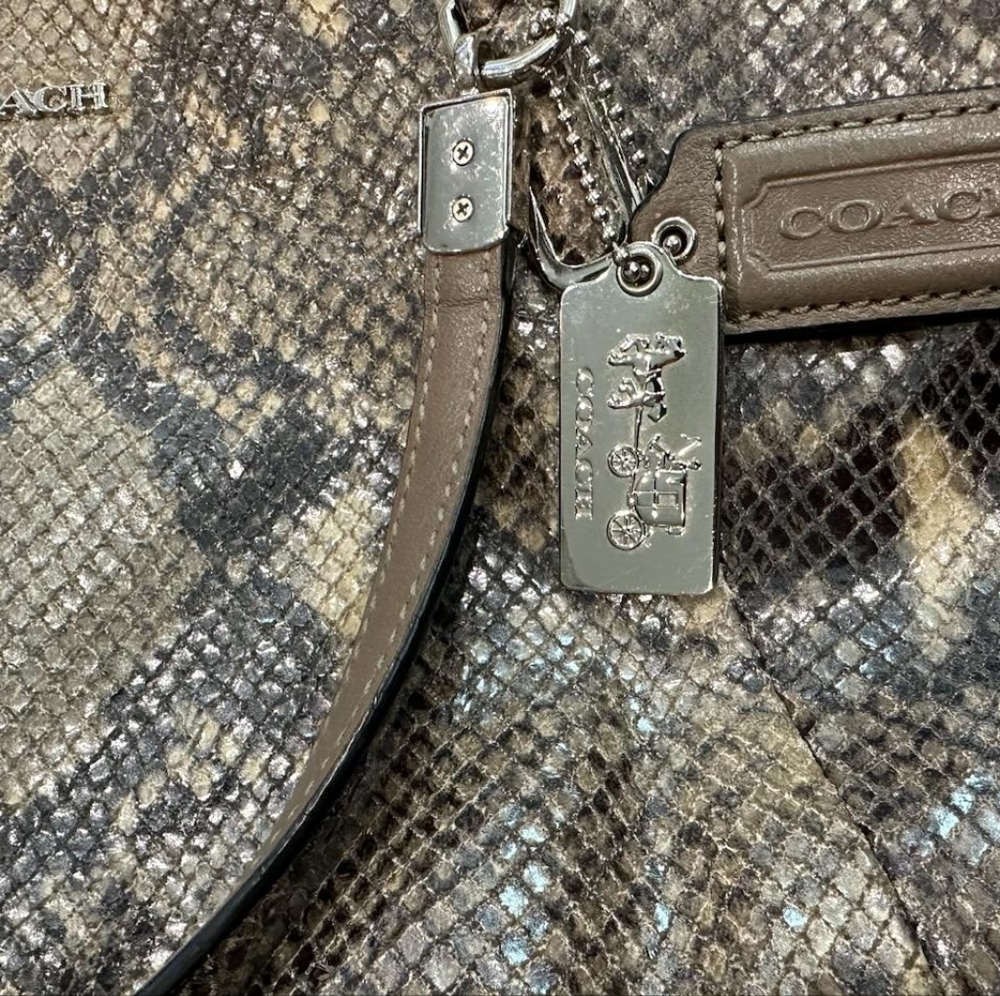 Coach snakeskin handbag
